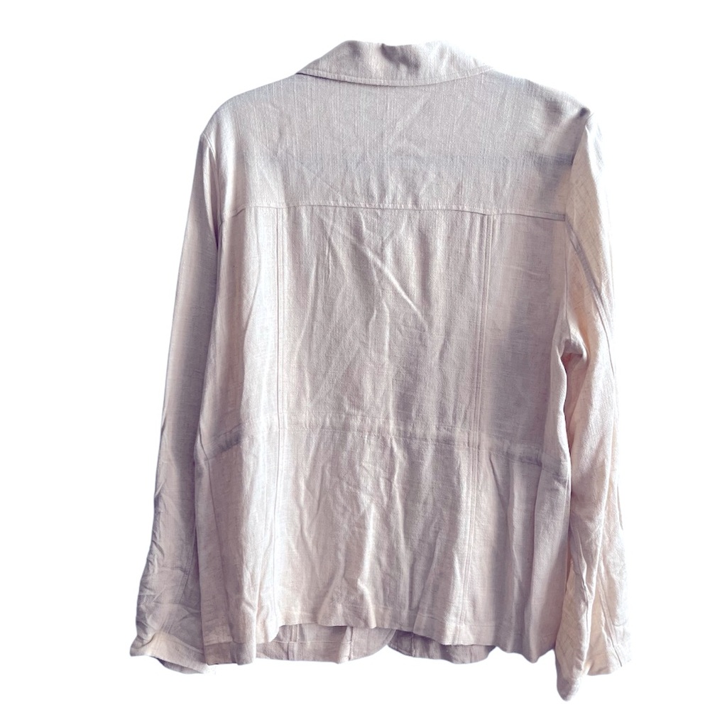 Armand Thiery Cream Button-Up Lightweight Linen Blend Jacket size 40 Medium M - Picture 6 of 8